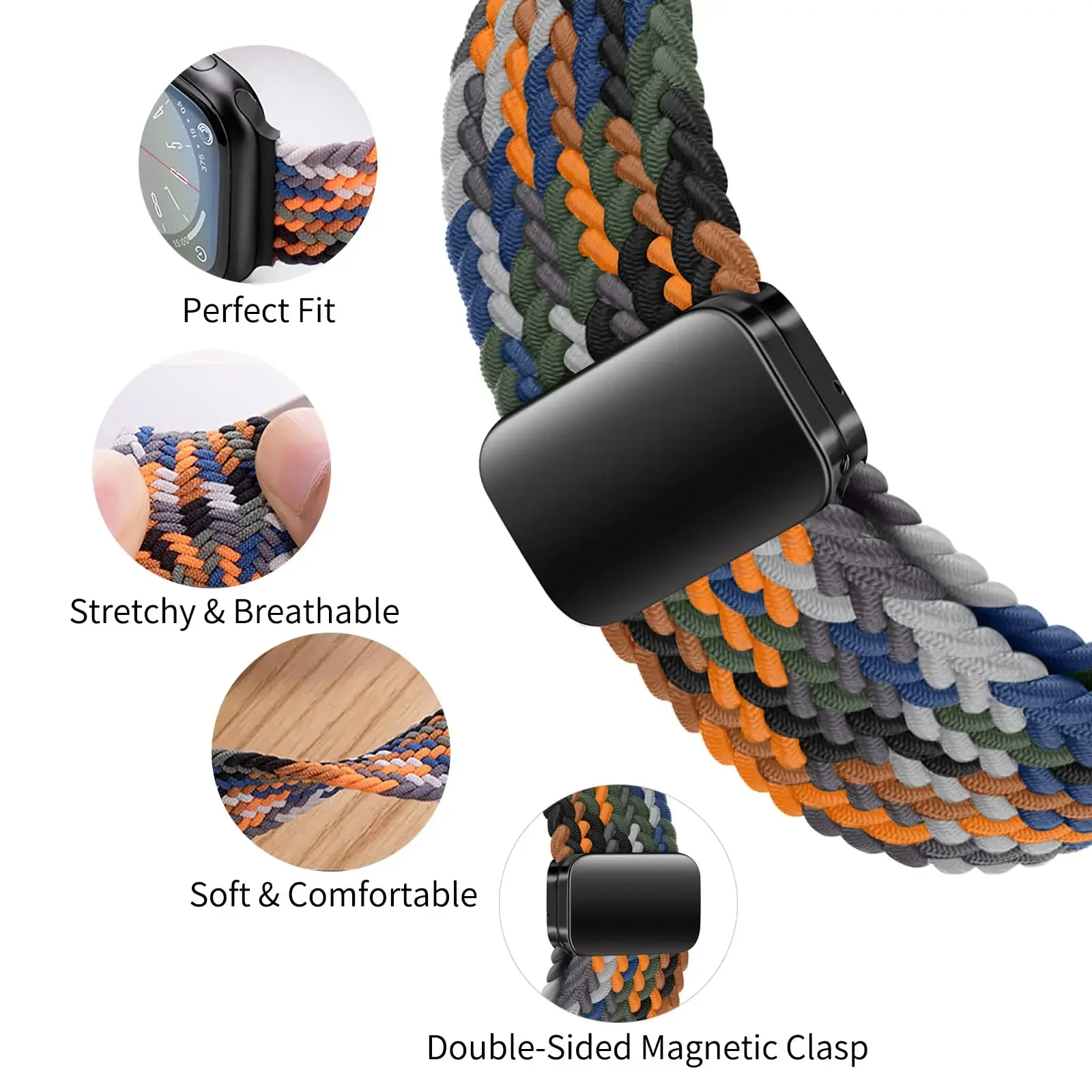 Nylon Braided Loop Strap for A - Milanese Loop Magnetic review and price