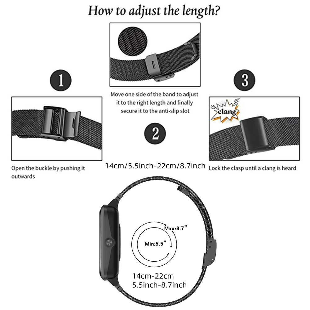 Metal Bands for Honor Watch 5  - Mesh Strap Metal review and price