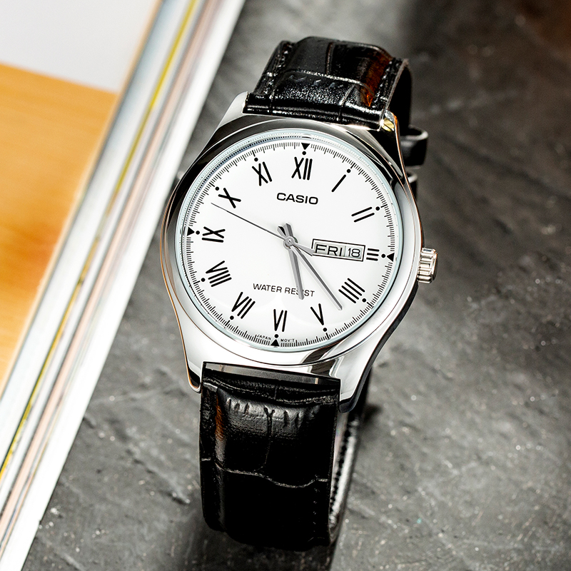Casio MTP‑V006L Men Analog Wri - Leather Watch Band Men review and price